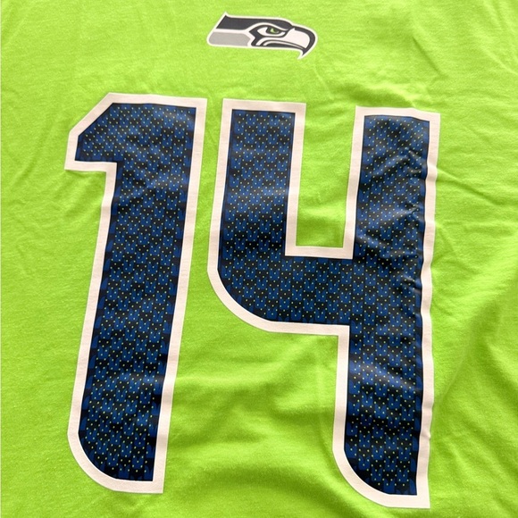 DK Metcalf Seattle Seahawks Nike Name & Number T-Shirt - Neon Green - Picture 2 of 4